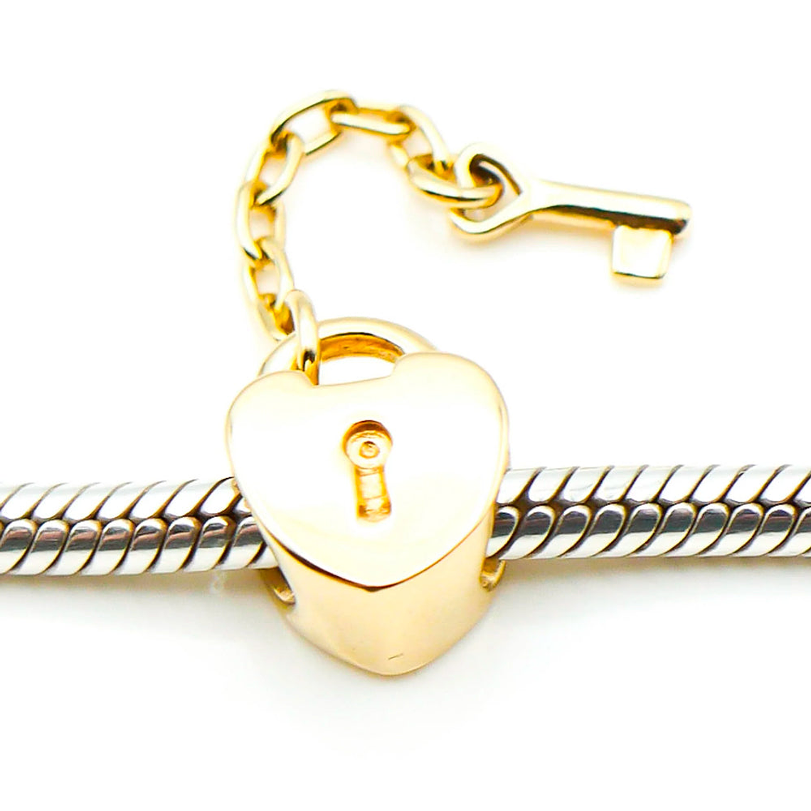 Charm Pandora Original para Mujer 750341 Cerradura de Corazon Color Dorado 5