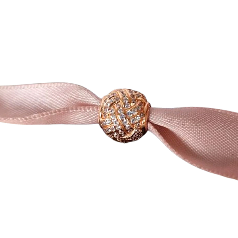 Charm Dije Pandora Original para Mujer 781537CZ Sparkling Rose Love Knot Plata s925  5