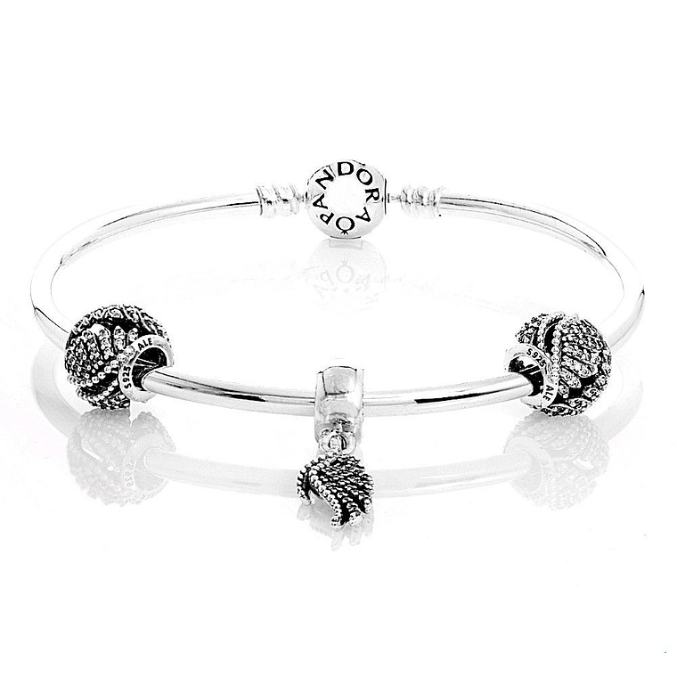 Charm Dije Pandora Original para Mujer 791749CZ Plumas Majestuosas Plata s925 2
