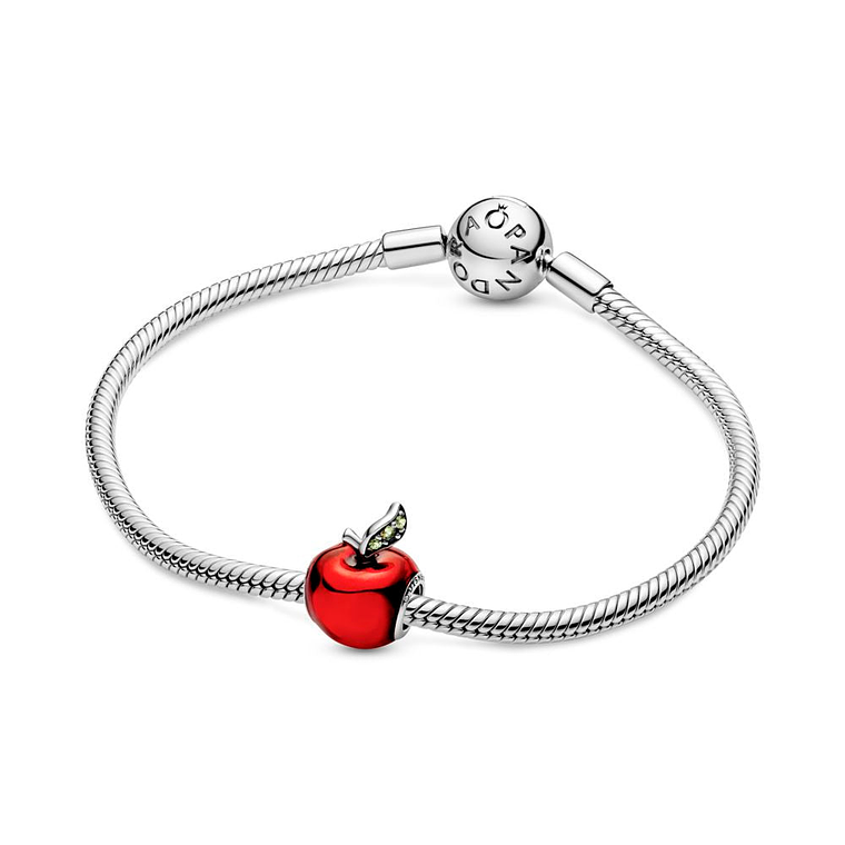 Charm Dije Pandora Original para Mujer 791572EN73 Manzana de Blancanieves Plata 925  4