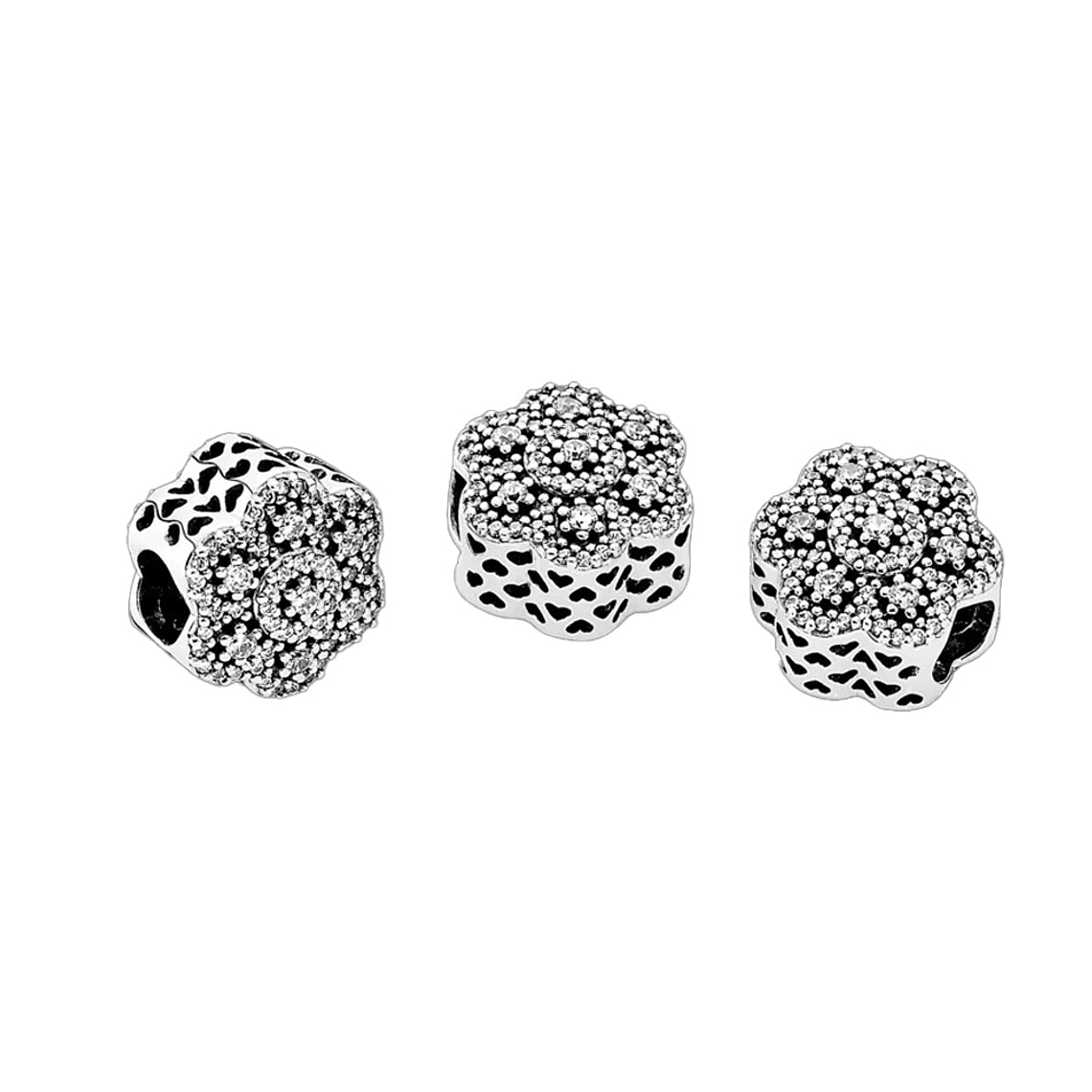 Charm Dije Pandora Original para Mujer 791998CZ Lisado Floral Plata s925 2