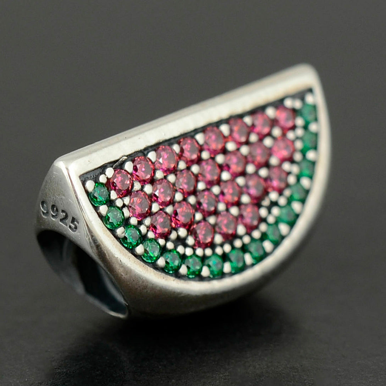 Charm Dije Pandora Original para Mujer 791901CZR Sandia Roja y Verde Plata s925 4