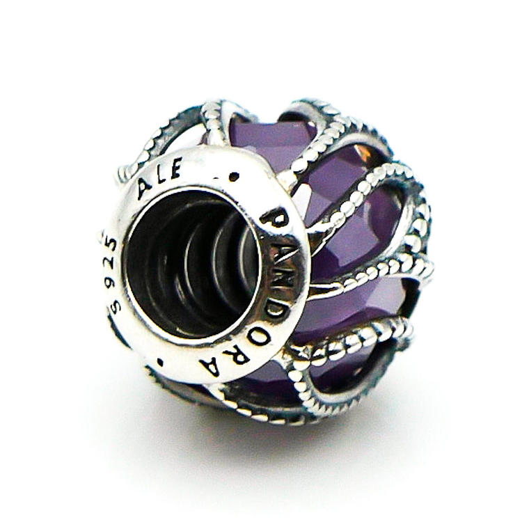Charm Dije Pandora Original para Mujer 791968ACZ Resplandor Entrelazado Purpura Plata s925 4