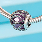 Charm Dije Pandora Original para Mujer 791968ACZ Resplandor Entrelazado Purpura Plata s925 - Miniatura 5