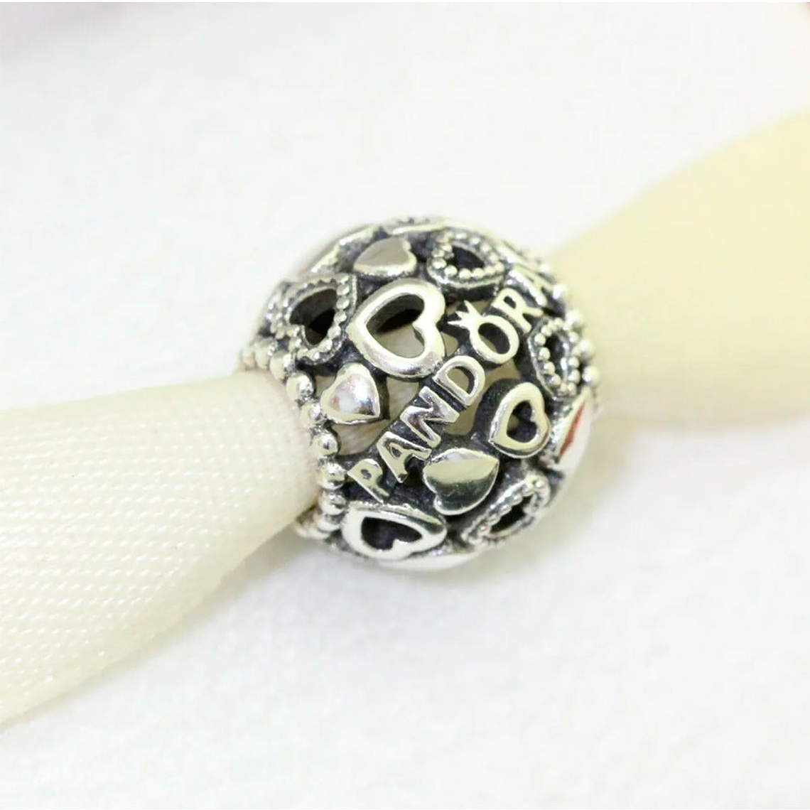 Charm Dije Pandora Original para Mujer 796461 Corazones Plateados Plata 925 3