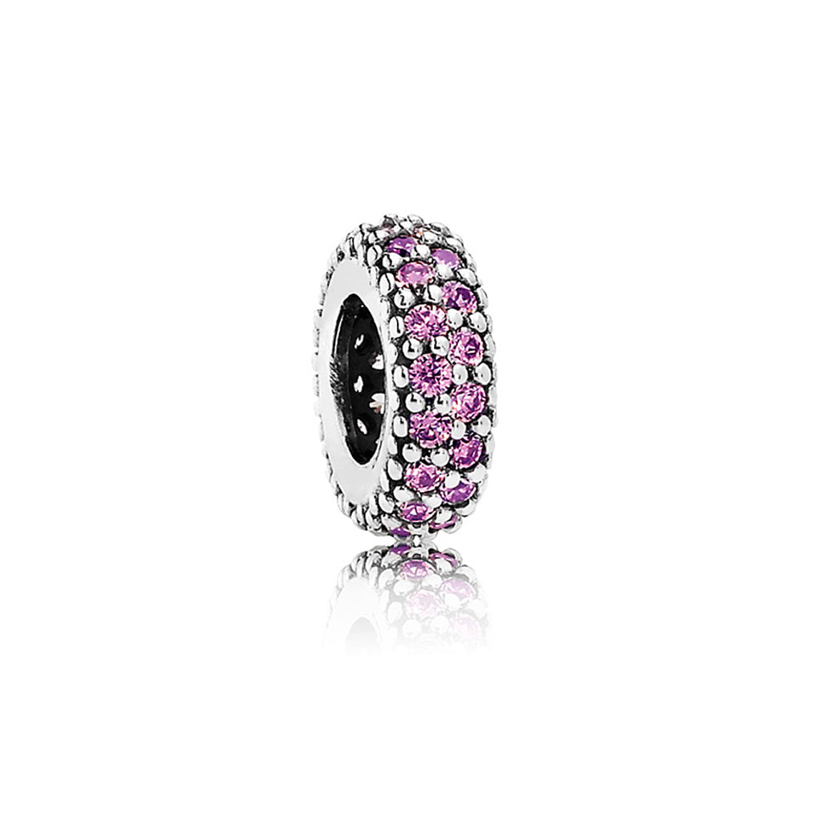 Charm Pandora Original para Mujer 791359CFP Espaciador de Brillo Morado 1