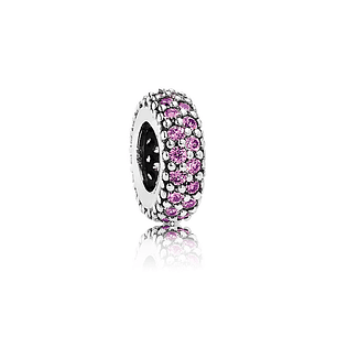 Charm Pandora Original para Mujer 791359CFP Espaciador de Brillo Morado