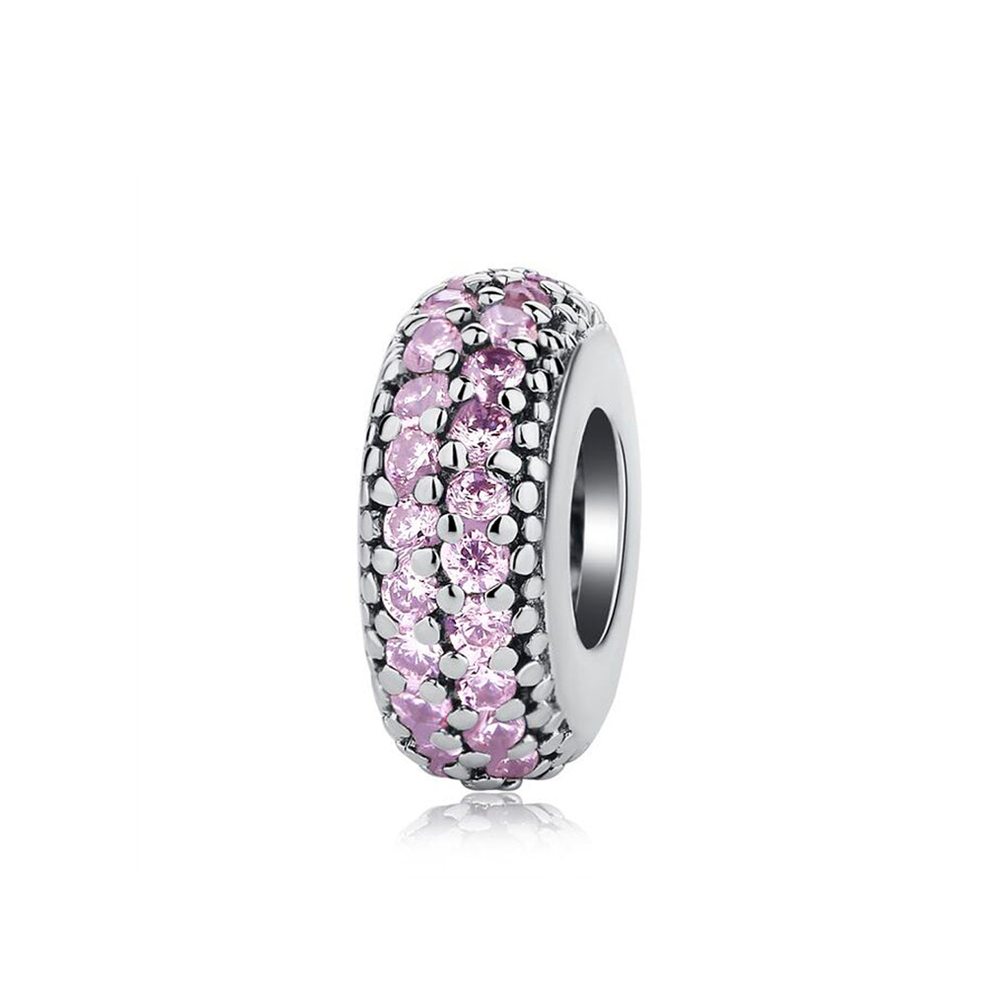 Charm Pandora Original para Mujer 791359CFP Espaciador de Brillo Morado 2