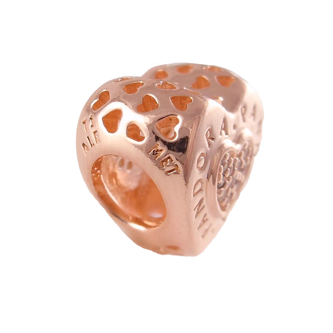 Charm Pandora Original para Mujer 787375CZ Rose Logo Love Heart s925 2