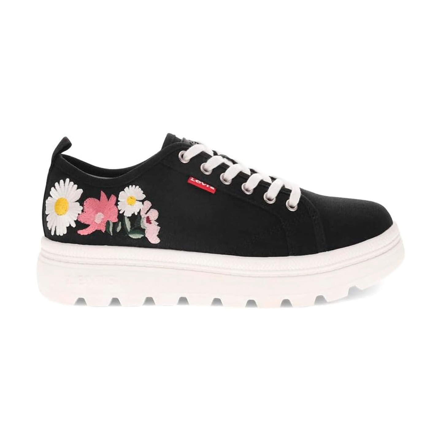 Zapatillas Levi´s Hope EMB Bordado de Flores Color Negro para Mujer Talla 40 3