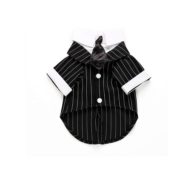 Disfraz para Perro Traje de Boda Negro y Blanco Talla L 5
