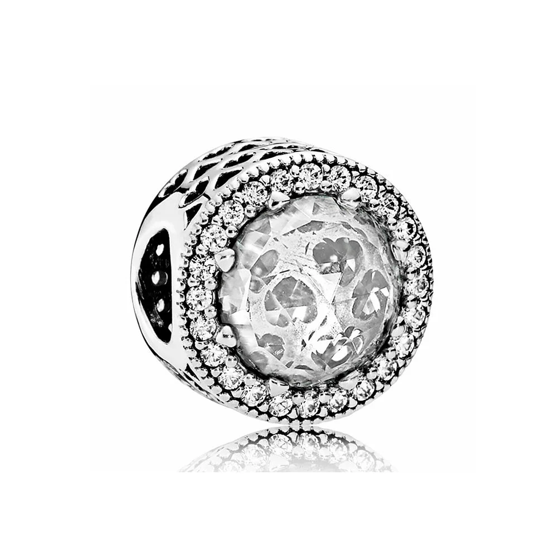 CLIP PANDORA 796239CZ PLATA 925 ORIGINAL MUJER CORAZONES RADIANTES 1