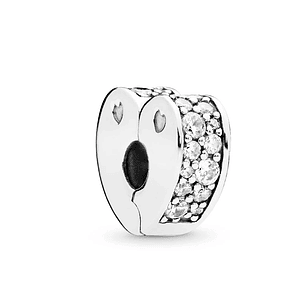 CLIP PANDORA 797020CZ PLATA 925 ORIGINAL MUJER ARCOS AMOR PLATEADO