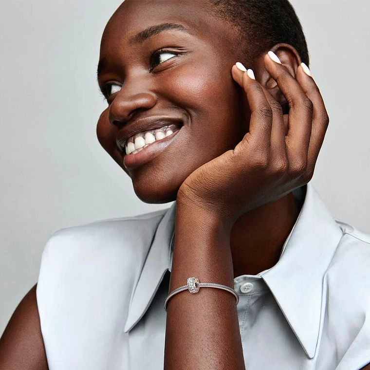 CLIP PANDORA 797020CZ PLATA 925 ORIGINAL MUJER ARCOS AMOR PLATEADO 3