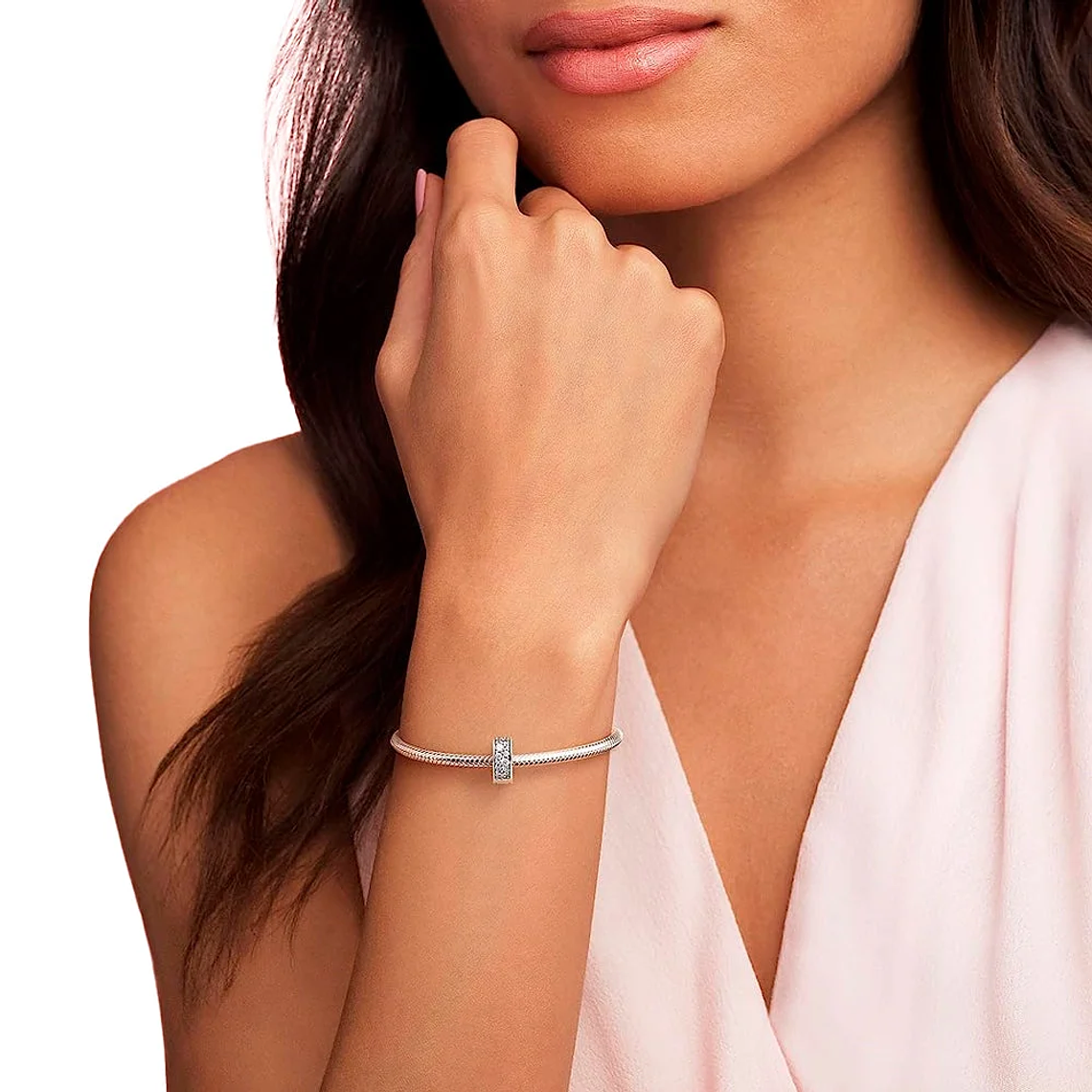 CLIP PANDORA 797020CZ PLATA 925 ORIGINAL MUJER ARCOS AMOR PLATEADO 4