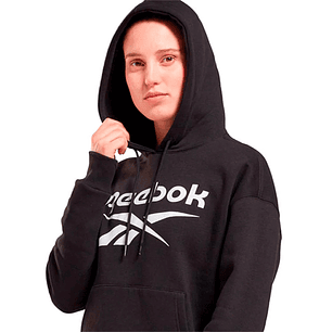 Polera para Mujer Reebok Identity Big Logo Fleece Hoody GS9392 Negro - Talla M