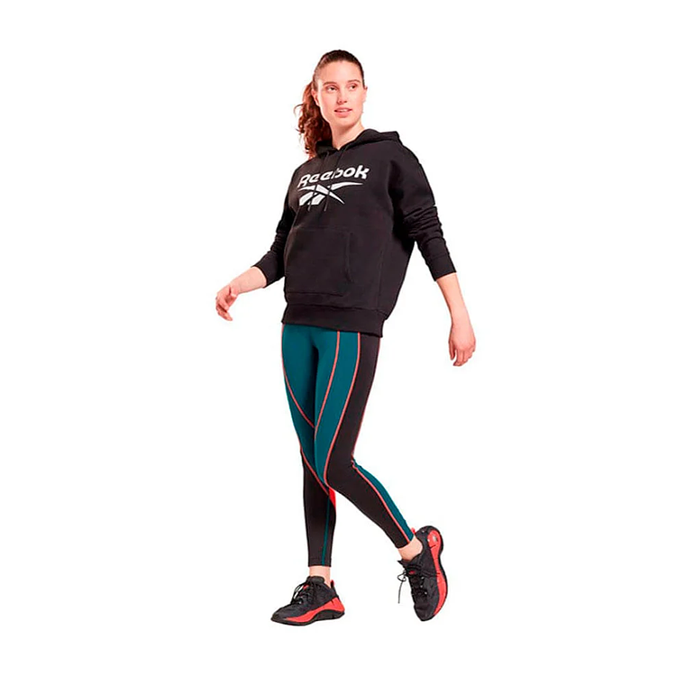 Polera para Mujer Reebok Identity Big Logo Fleece Hoody GS9392 Negro - Talla M 3