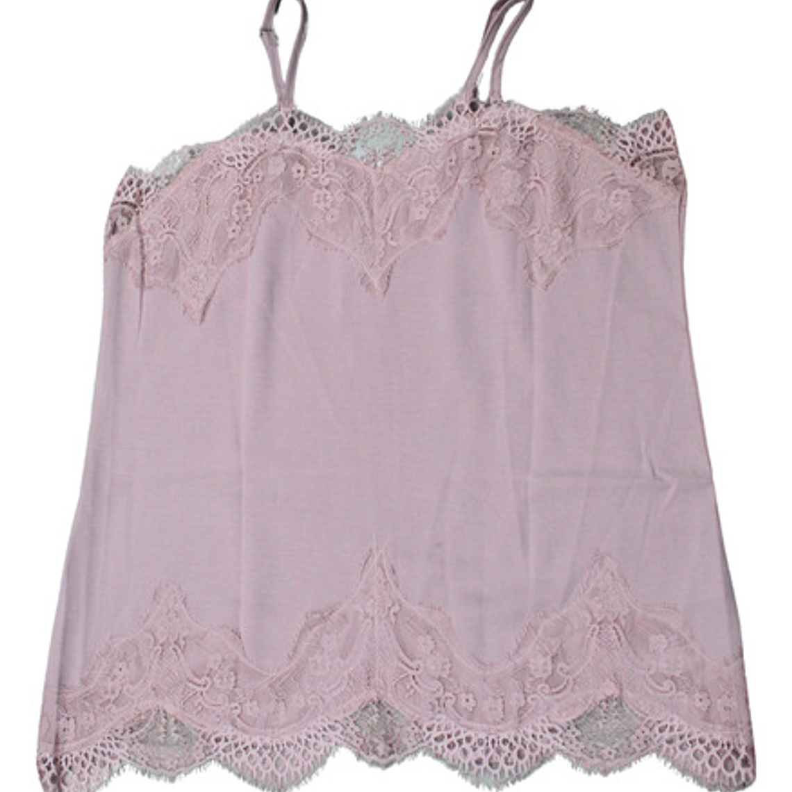 Blusa De Tirantes Con Encaje En Extremos Color Rosado Xl 1