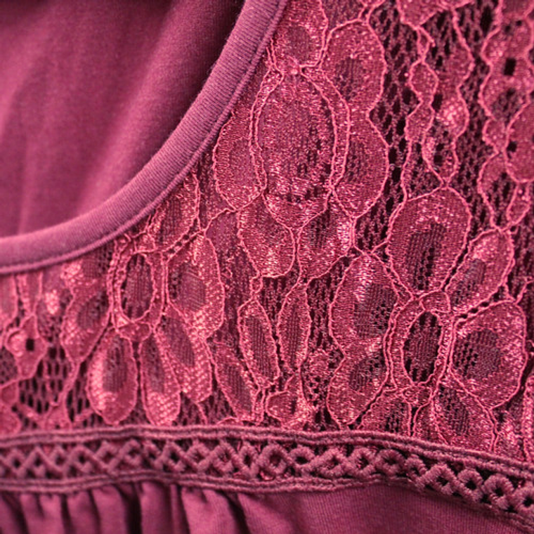 Blusa Manga Larga Zyfmaily Color Vino Tinto Para Mujer Xxl 5