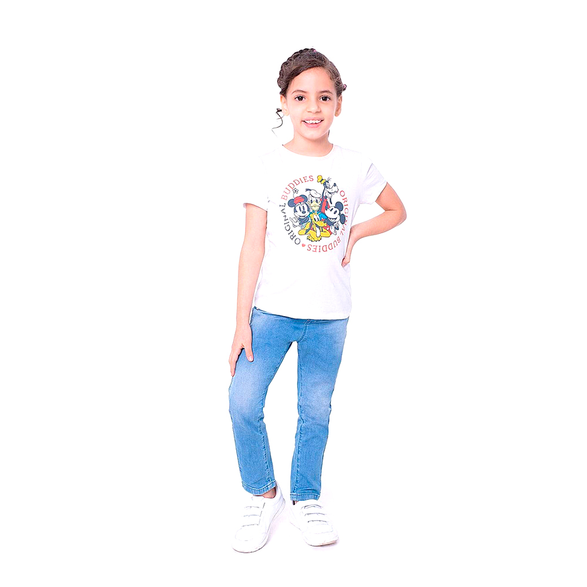 Polo Pionier Infantil Blanco con Estampado Mickey Mouse y sus amigos Talla 6 2