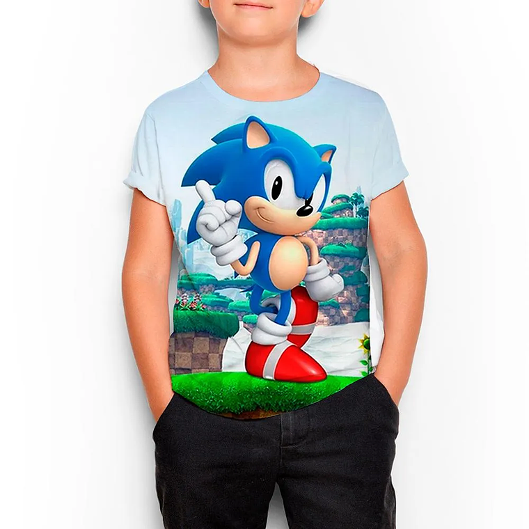 Polo con Diseño Sony para Niño Color Celeste Talla 40 2