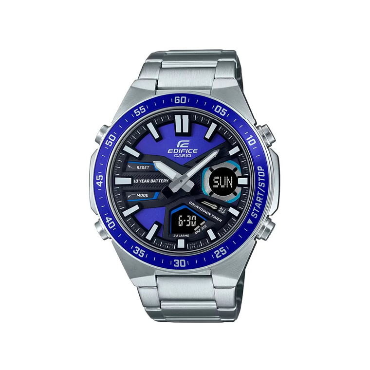 Reloj Análogo Digital Casio Original Deportivo EDIFICE EFV-C110D-2A Acero Azul 1
