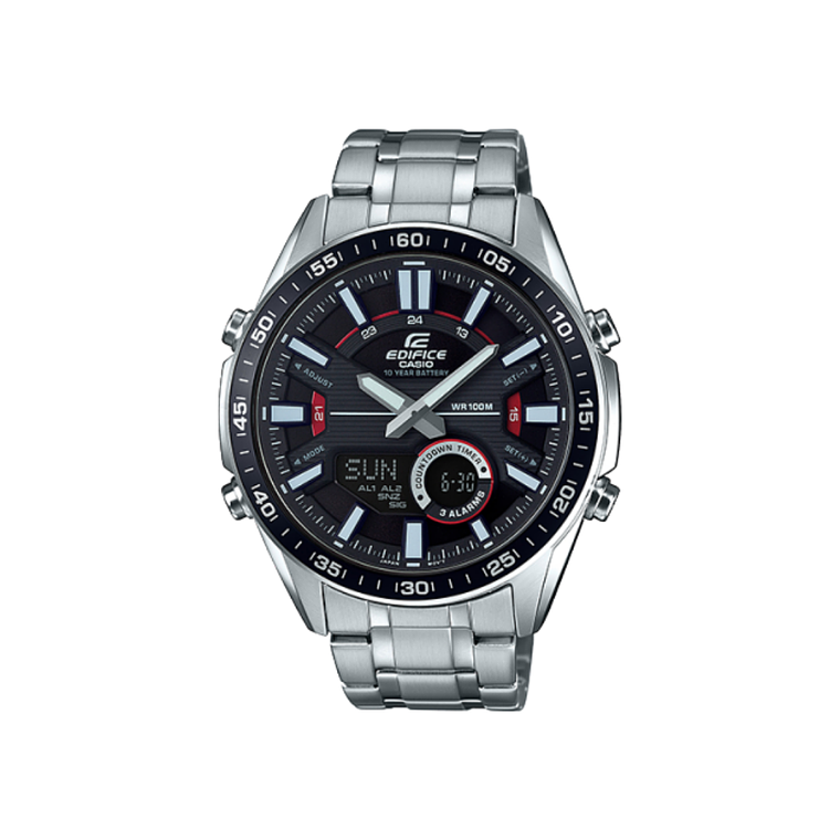 Reloj Análogo Digital Casio Original Deportivo EDIFICE EFV-C100D-1A Acero Negro 1
