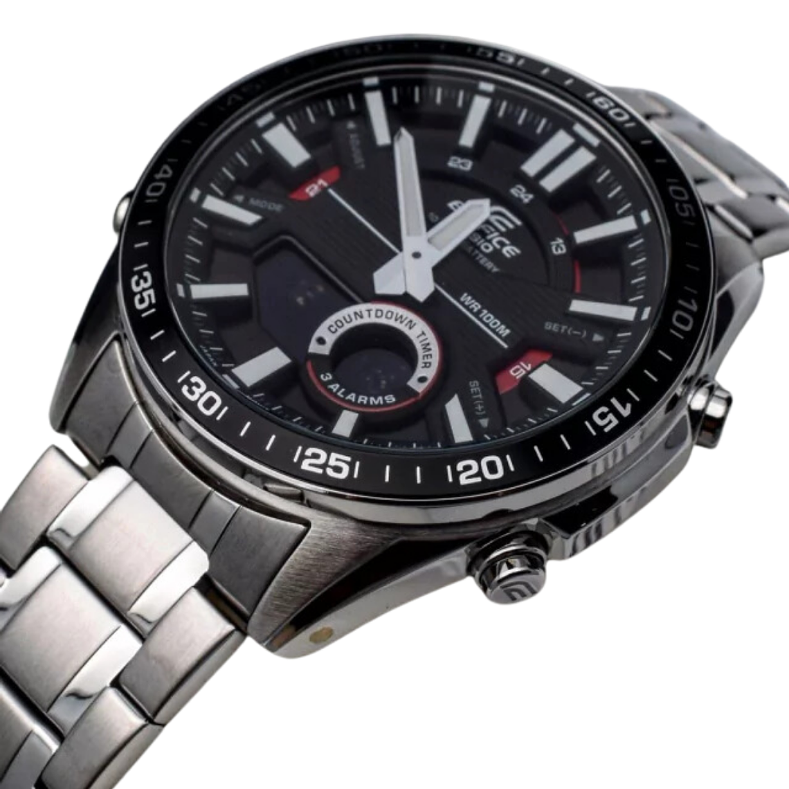 Reloj Análogo Digital Casio Original Deportivo EDIFICE EFV-C100D-1A Acero Negro 2