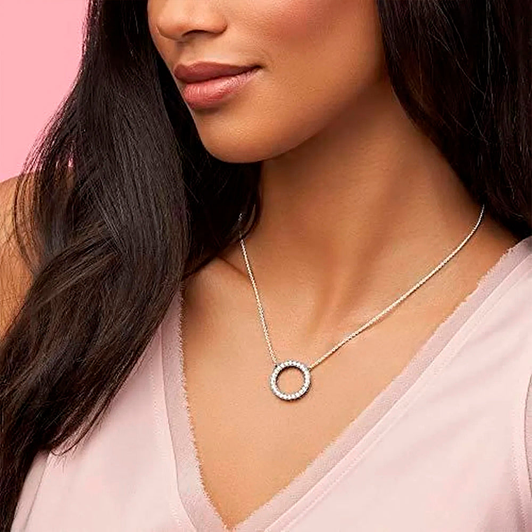 Collar Pandora 590514CZ Circular Shine Plata 925 Talla 40 cm 4