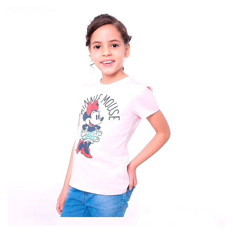Polo Pionier Infantil Rosado con Estampado de Minnie Mouse Talla 4 2