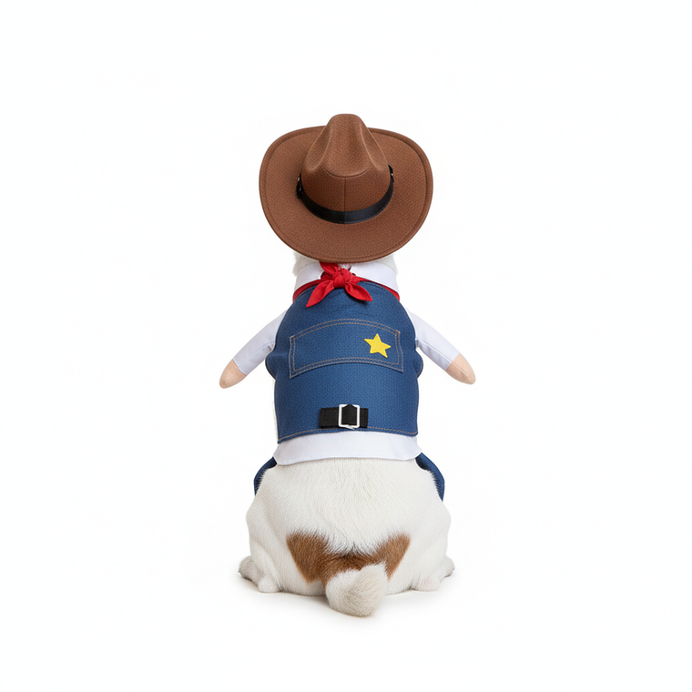 Disfraz para Mascota - Vaquero Talla S M L 3