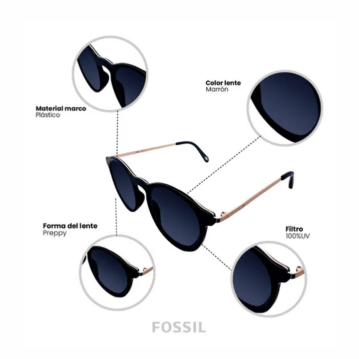 Lentes de Sol Fossil Outlook X82510 6