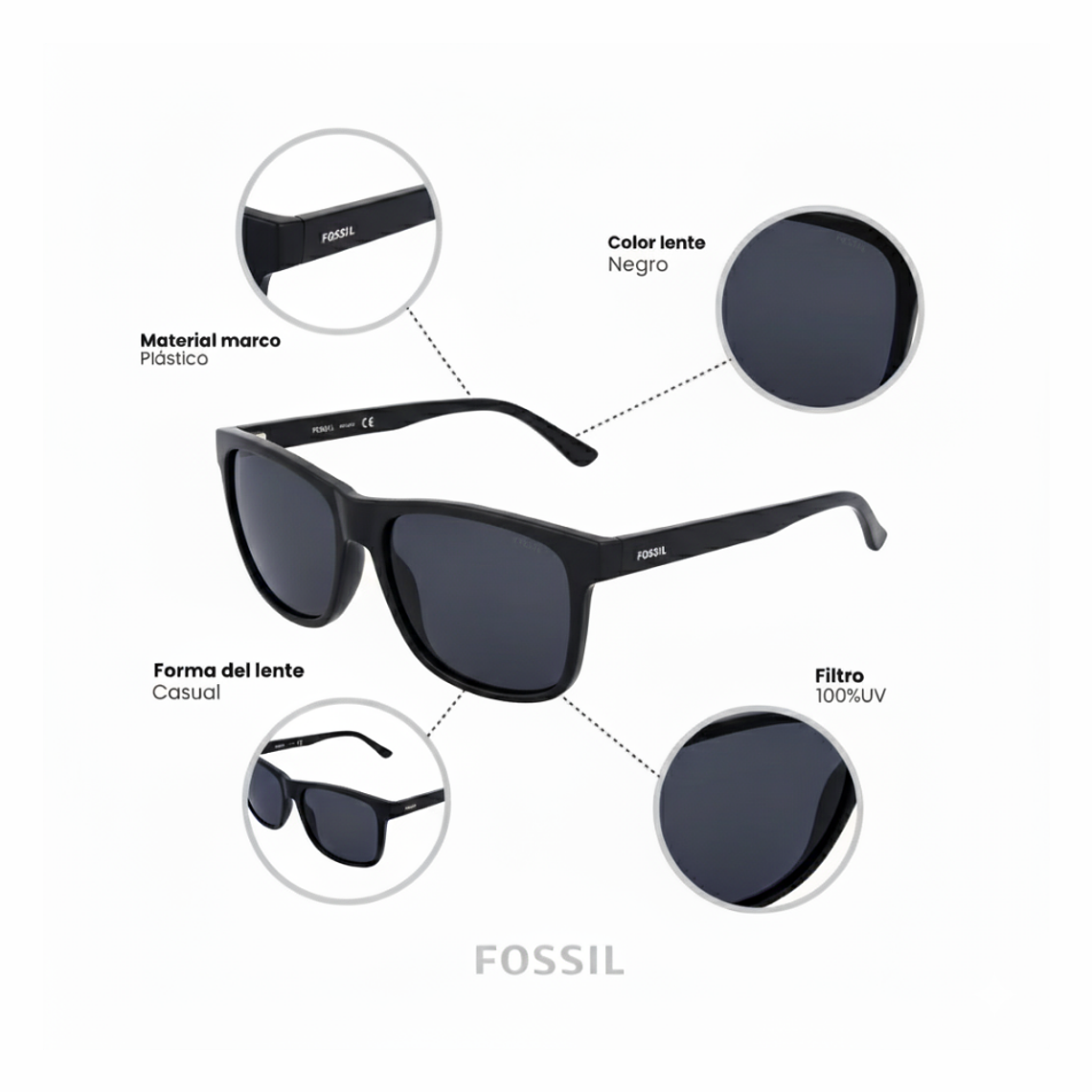 Lentes de Sol Fossil Outlook X82694 6