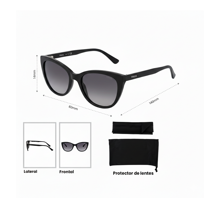 Lentes de Sol Fossil Outlook X80099 Talla 60mm 7