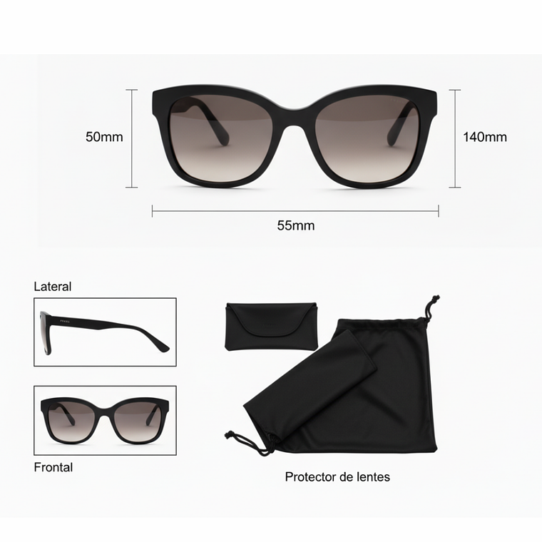 Lentes de Sol Fossil Outlook X82630 Talla 55mm 6