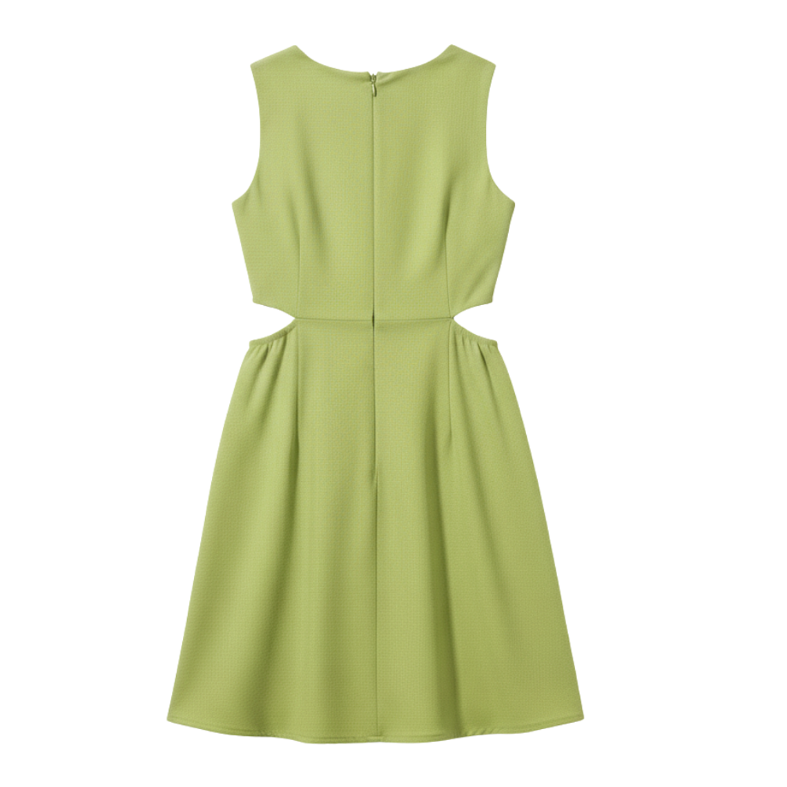 Vestido Shein Ezwear Verde Abertura Fruncido Lateral  2
