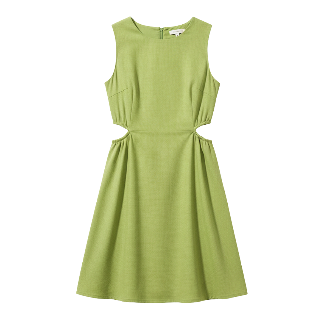 Vestido Shein Ezwear Verde Abertura Fruncido Lateral  1