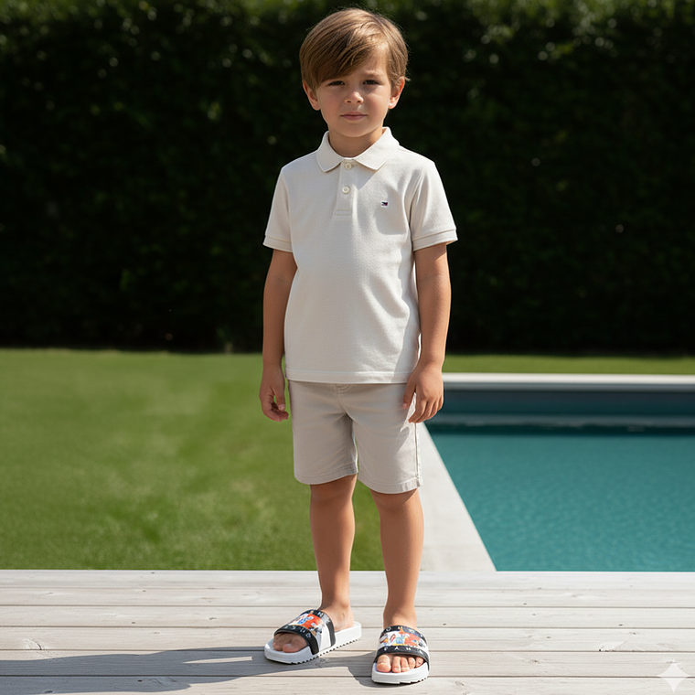 Sandalias Tommy Hilfiger X Space Jam Color Blanco  4