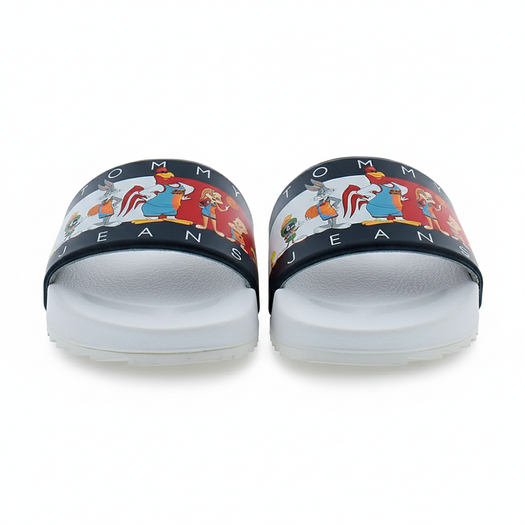 Sandalias Tommy Hilfiger X Space Jam Color Blanco  2