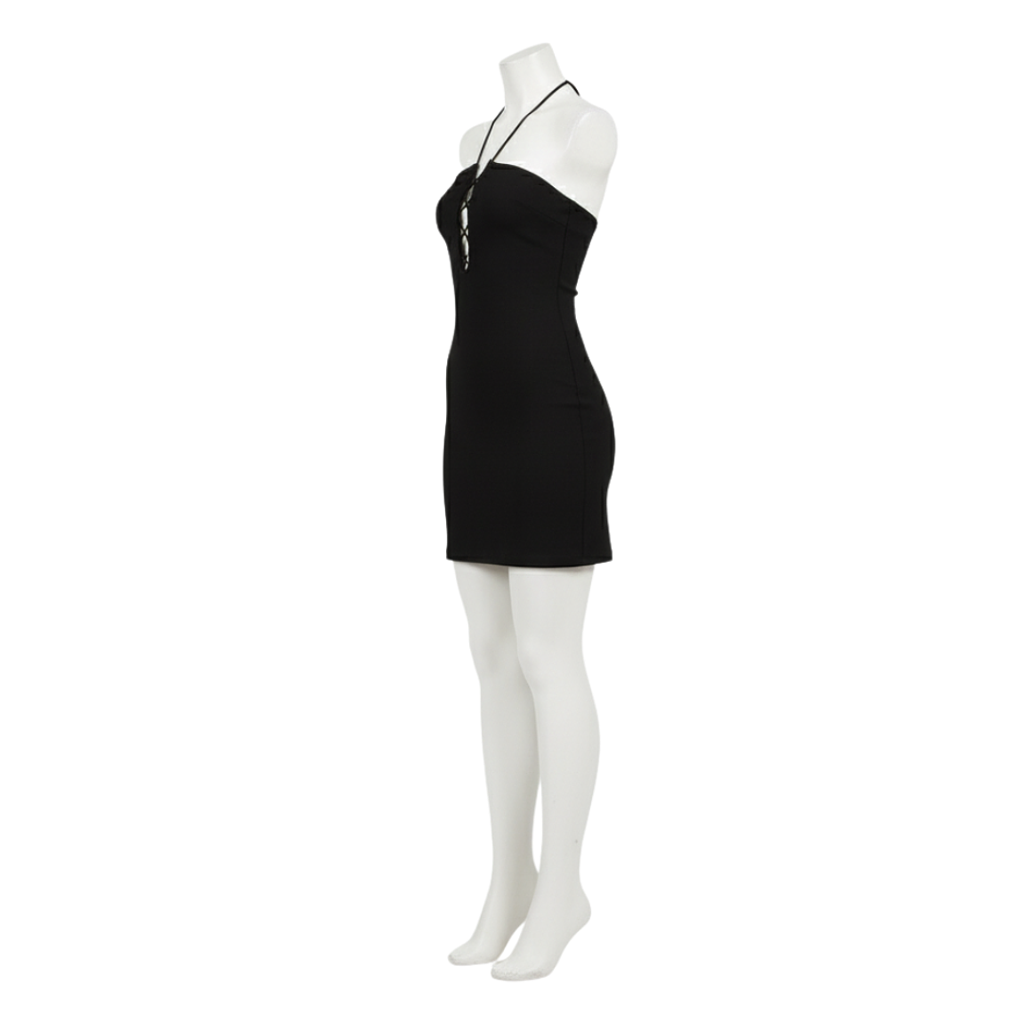 Vestido Just Quella Color Negro con Abertura Lateral Talla 34 3