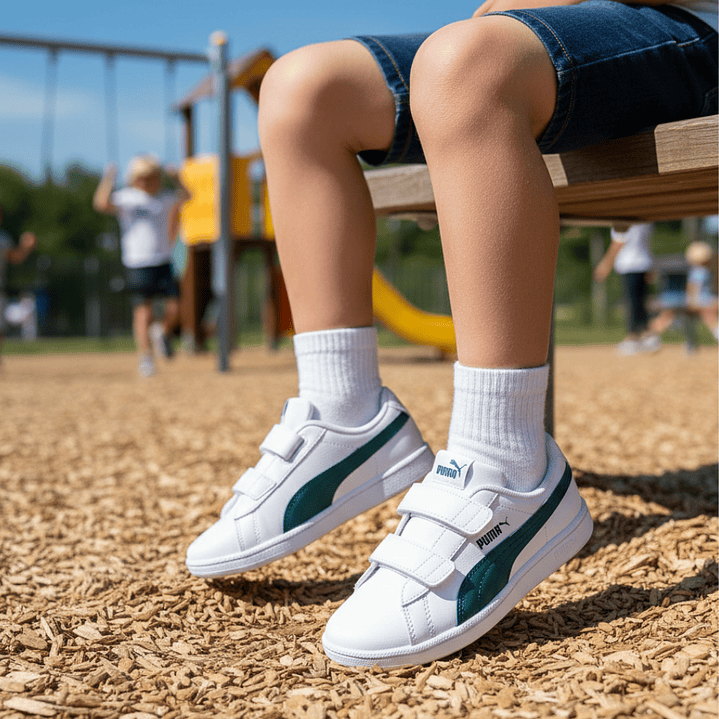 Zapatillas Puma Up V PS 373602 30 Original Color Blanco Para Niños Talla 31 5