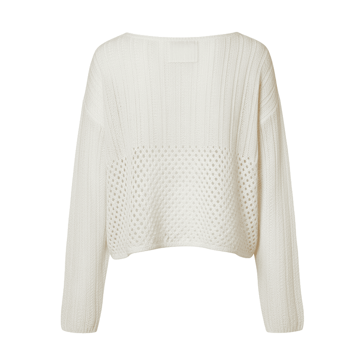 Sueter de punto TRAF Color Blanco  4