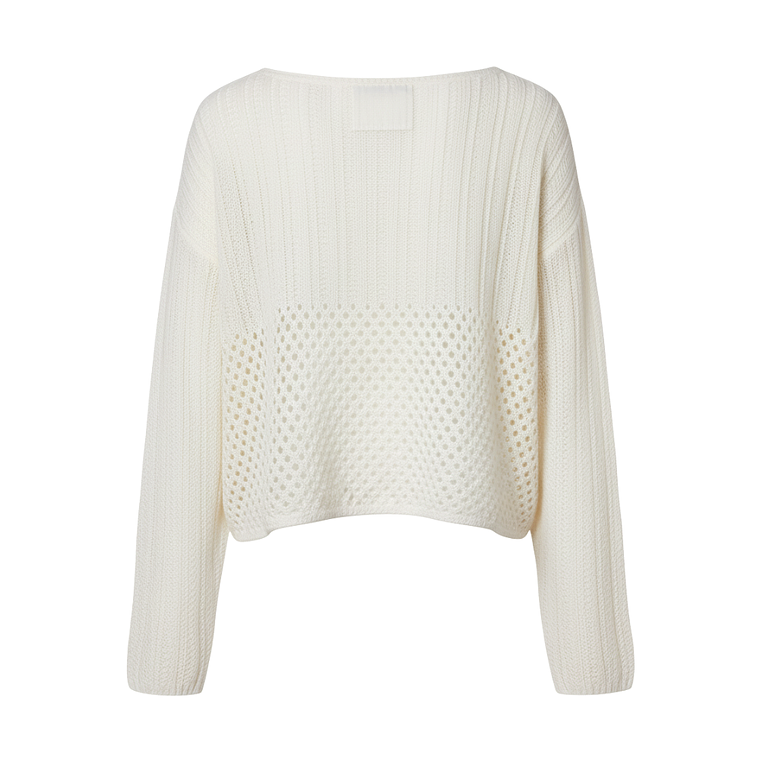 Sueter de punto TRAF Color Blanco  4