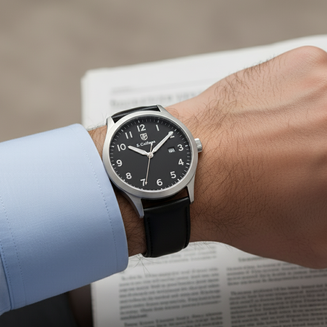 Reloj Analogo S. Coifman Original Negro Hombre 3