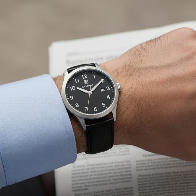 Reloj Analogo S. Coifman Original Negro Hombre 3