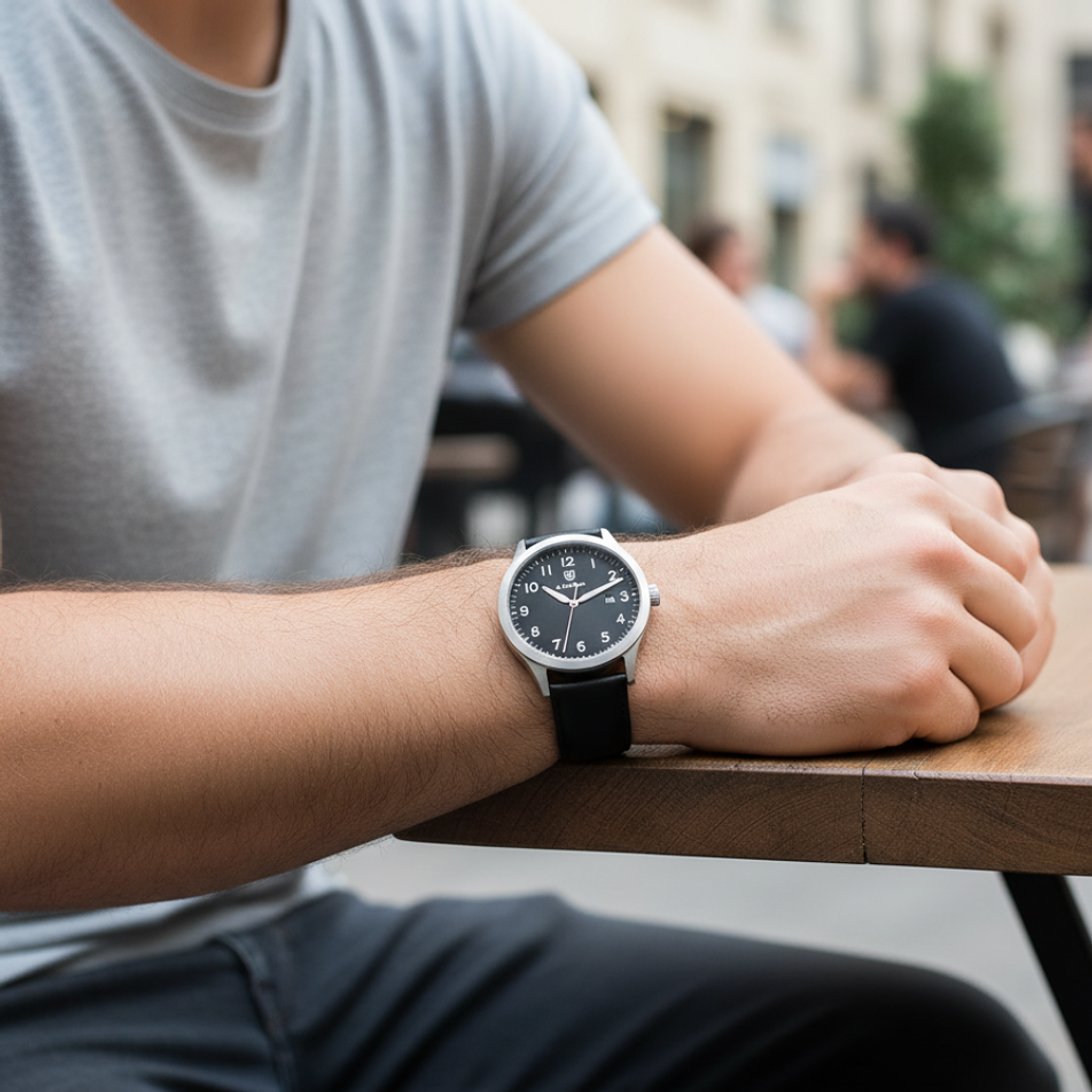 Reloj Analogo S. Coifman Original Negro Hombre 2