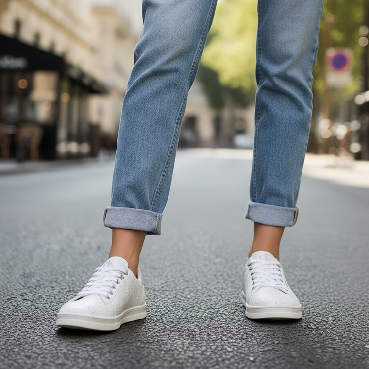 Zapatillas Calvin Klein Michaela Original Color Blanco  5