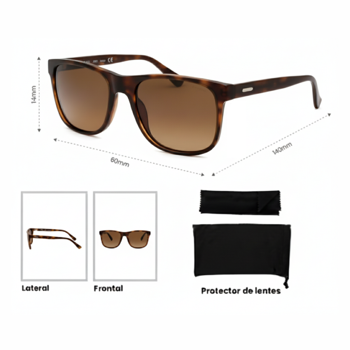 Lentes de Sol Fossil Outlook X80102 Talla 60mm 7