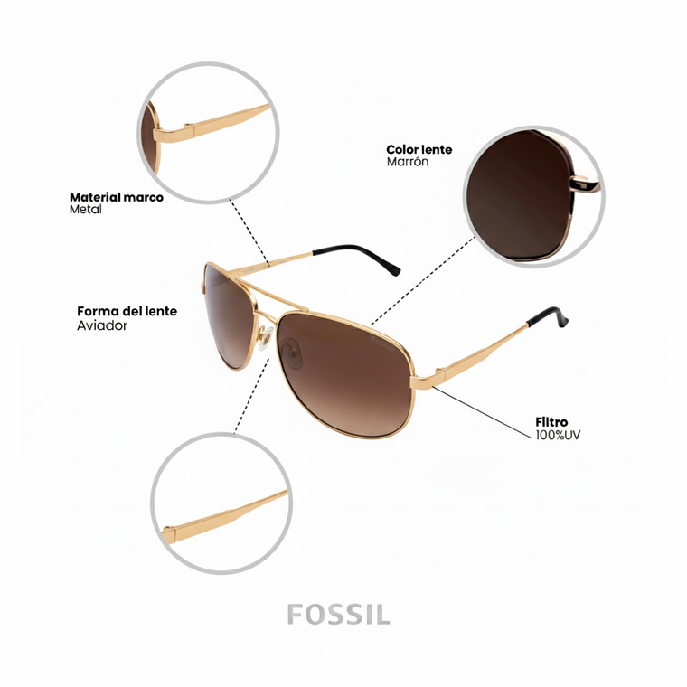 Lentes de Sol Fossil Outlook 66353598 6
