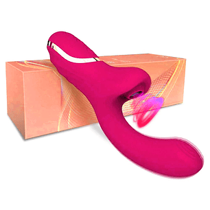 Adultos -Vibrador Consolador de Estimulación Dual / Rosado